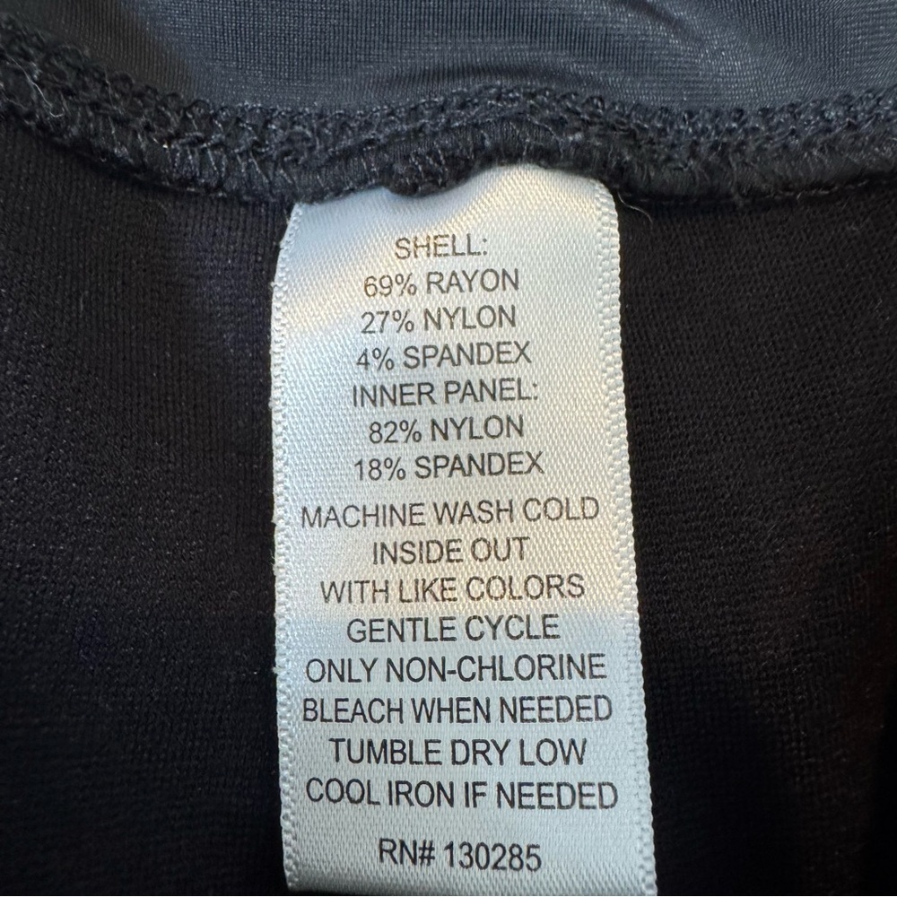 Per Se Tummy Control Leggings Size M Black High Rise - Picture 6 of 7